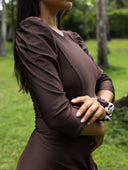 Chocolate 3/4 Sleeve Body